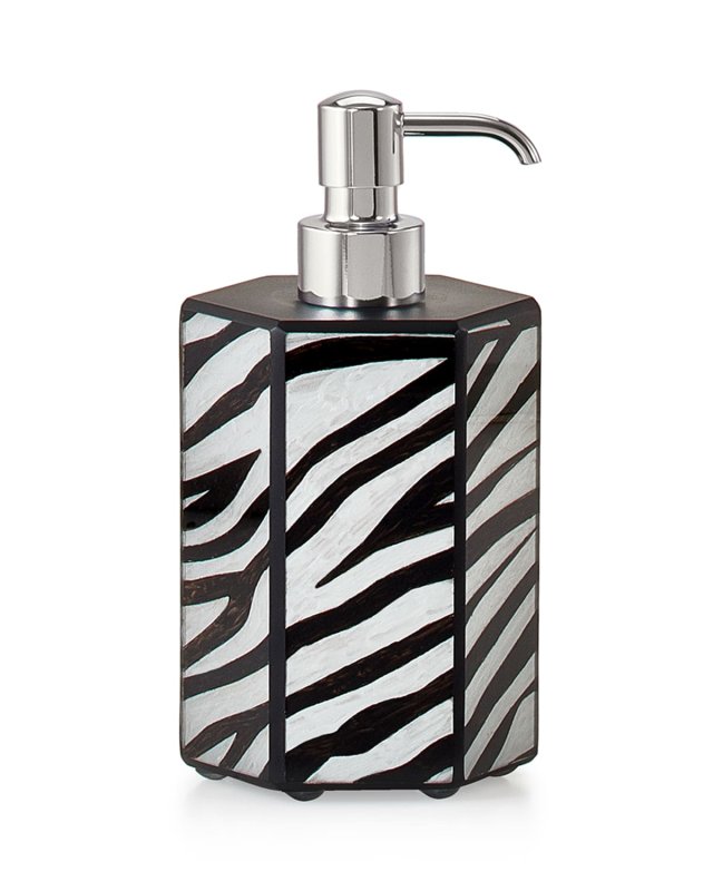 Zebra Pump Dispenser, Polished Nickel