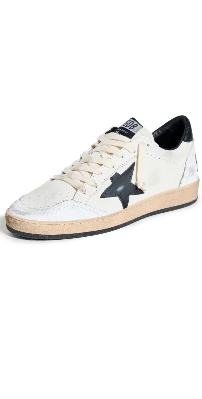 Golden Goose Ball Star Star and Heel Crack Toe Sneakers White/Black