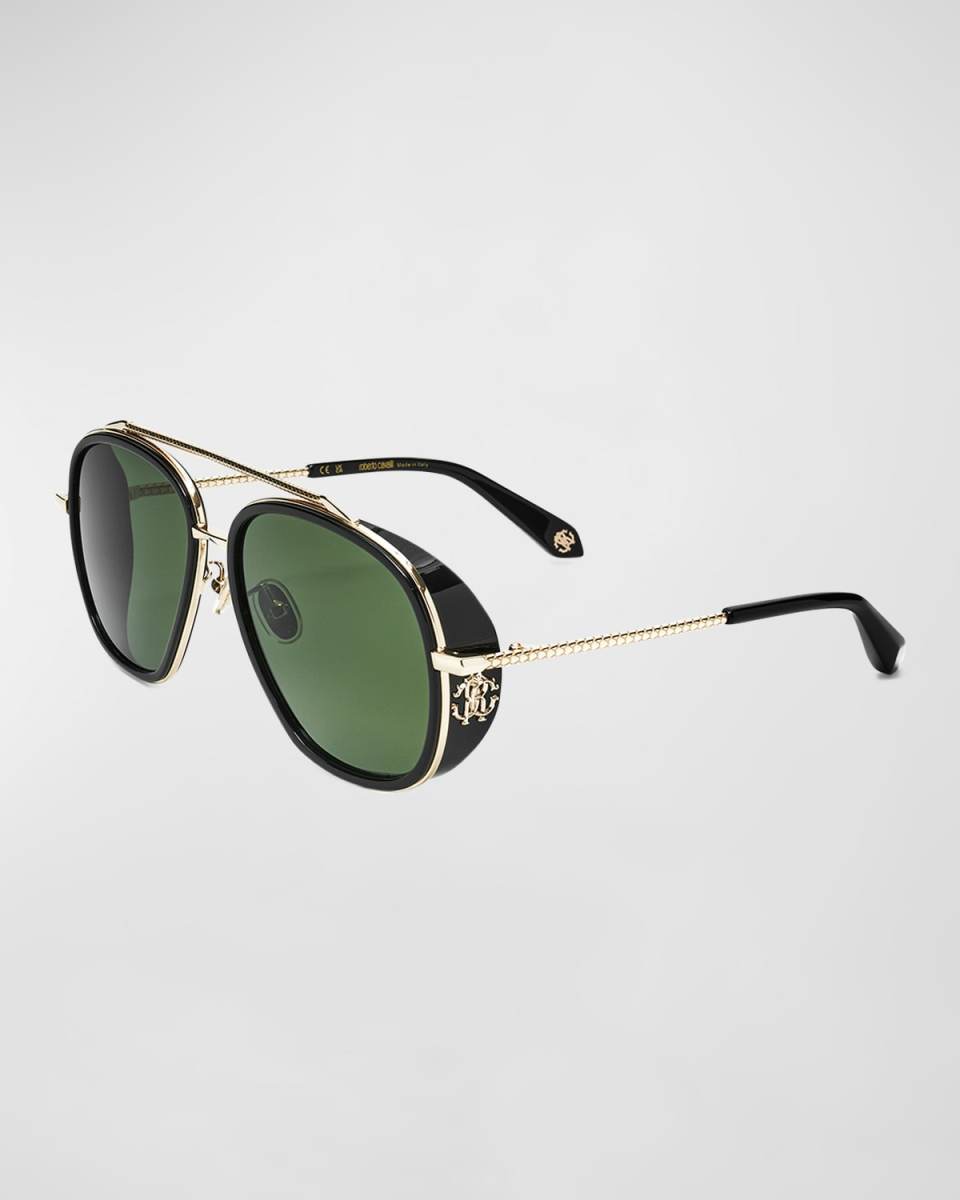 Iconic RC Metal & Acetate Aviator Sunglasses