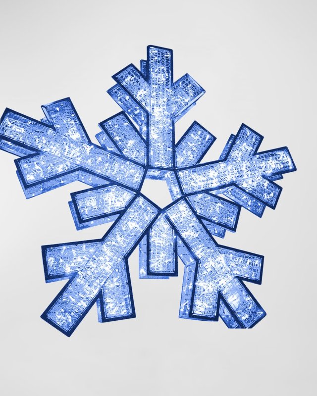 6'10" 3D Medium Snowflake with LED Lights