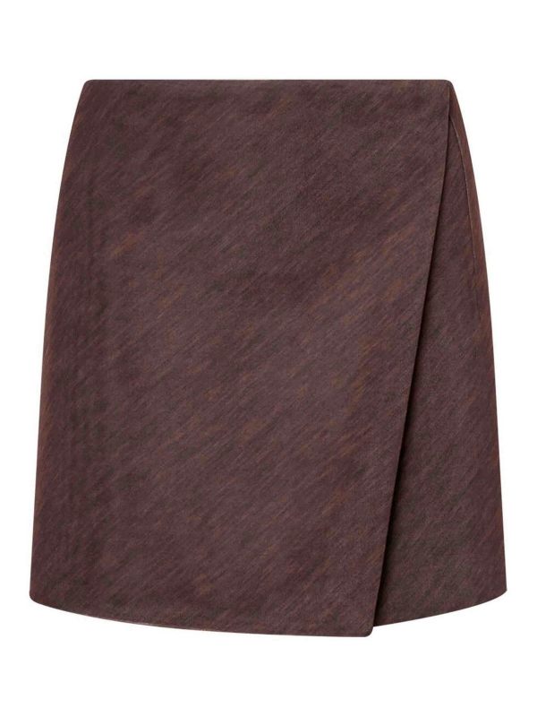 Philosophy di Lorenzo Serafini Jupe Midi - Marron