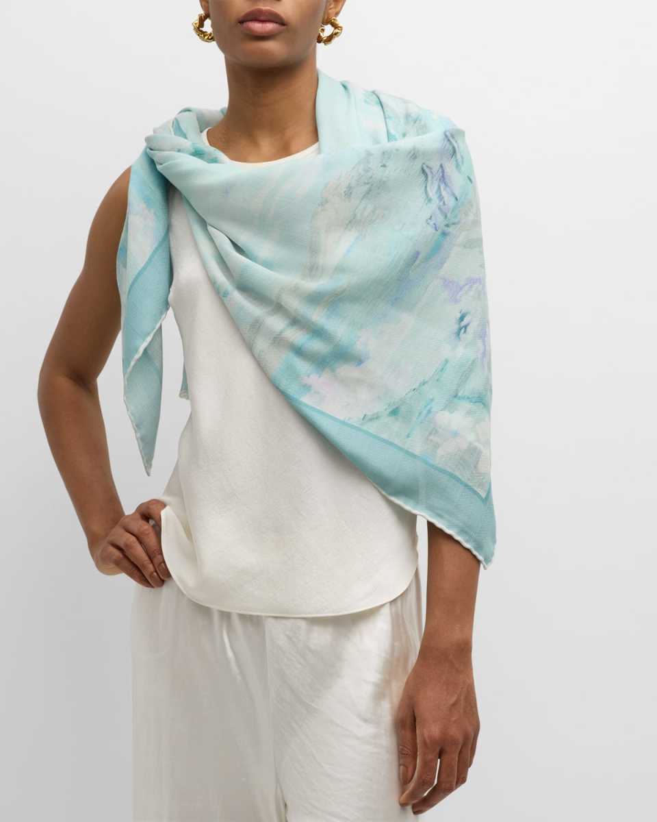 Eden Cashmere-Blend Printed Scarf