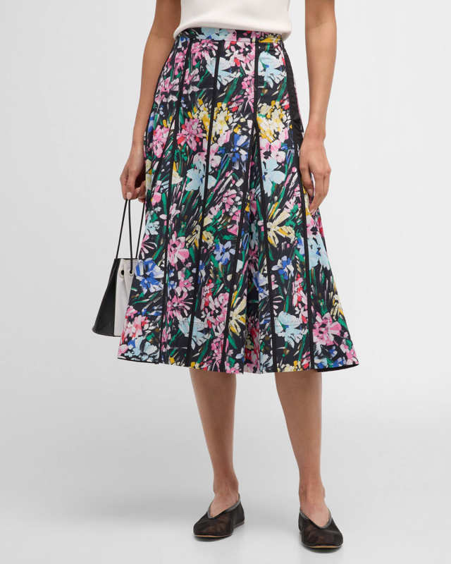 Flowerworks Godet Knee-Length Skirt