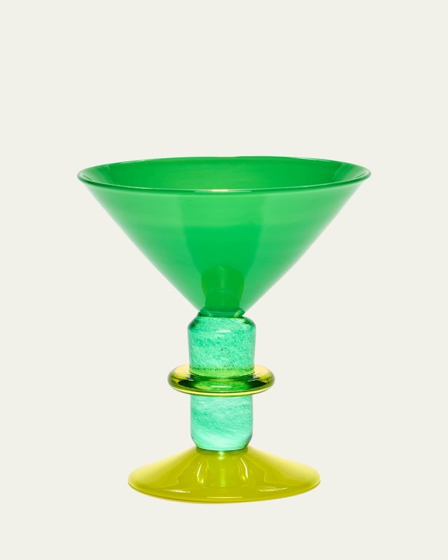 Hand-Blown Miami Martini Glasses
