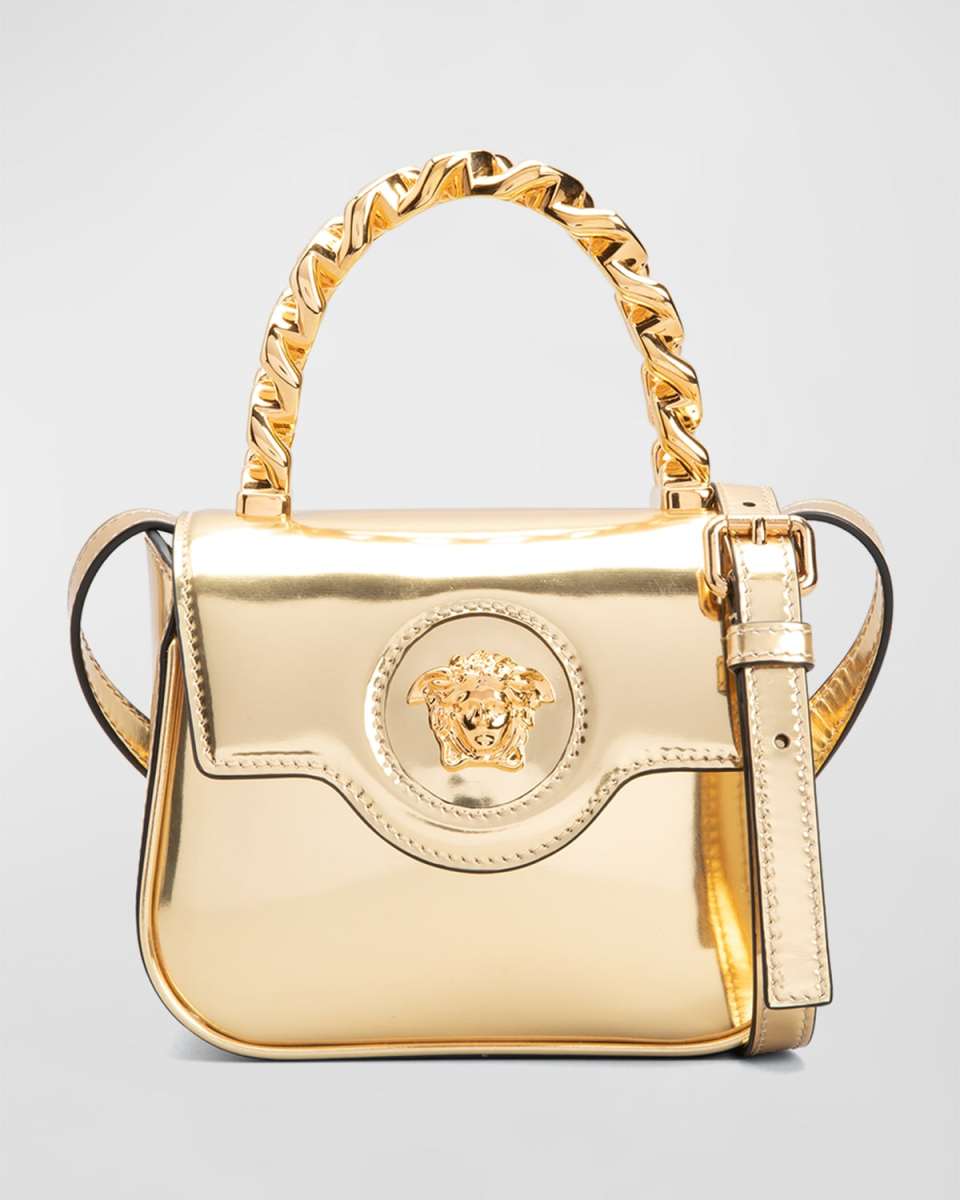 Medusa Metallic Chain Crossbody Bag