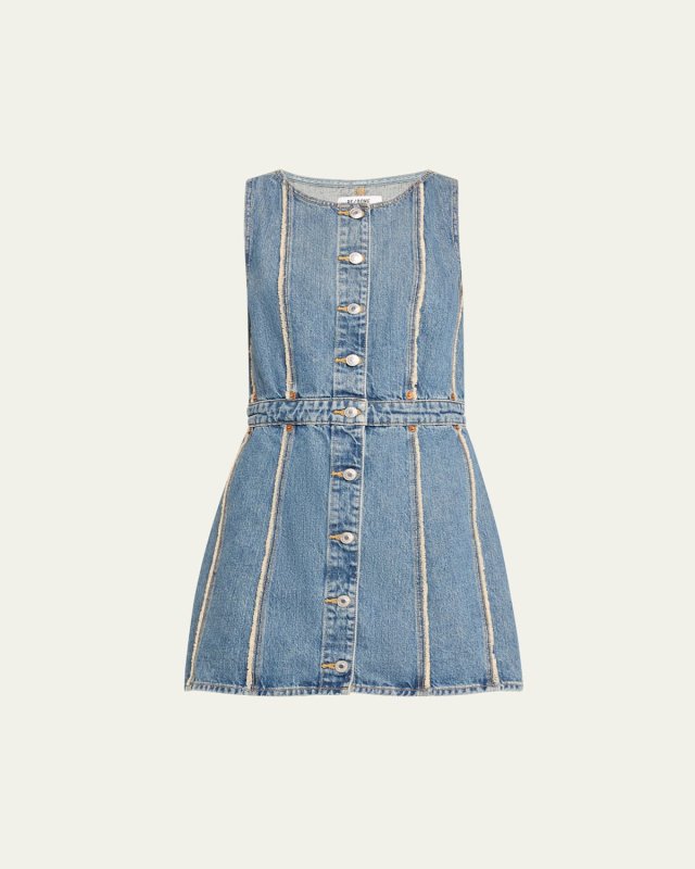 Frayed Denim Mini Dress