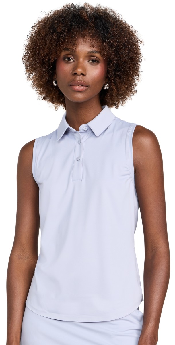 Rhone Course To Court Sleeveless Polo Blue Lavender