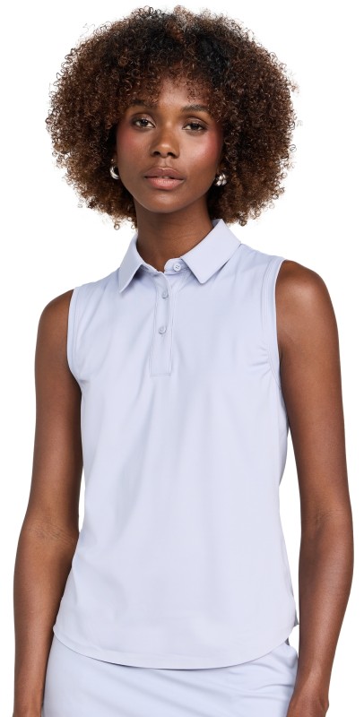Rhone Course To Court Sleeveless Polo Blue Lavender