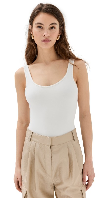 Reformation Demi Knit Bodysuit White