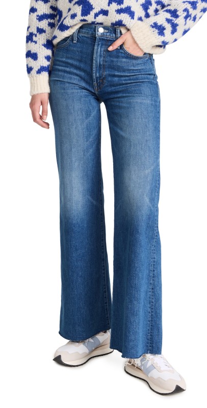 MOTHER The Hustler Roller Heel Fray Jeans Perfect Drug