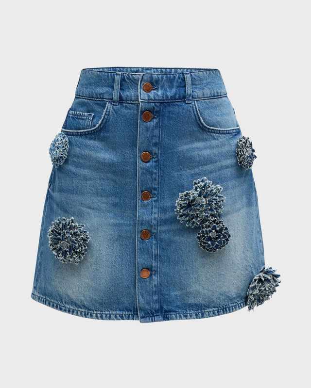 Ms. Jones A-Line Button-Front Skirt