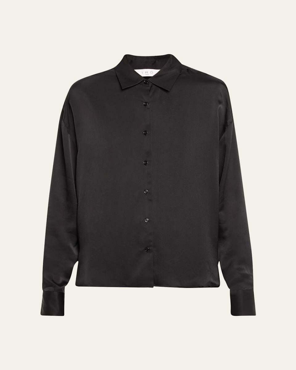 Jarila Button-Front Silk Top