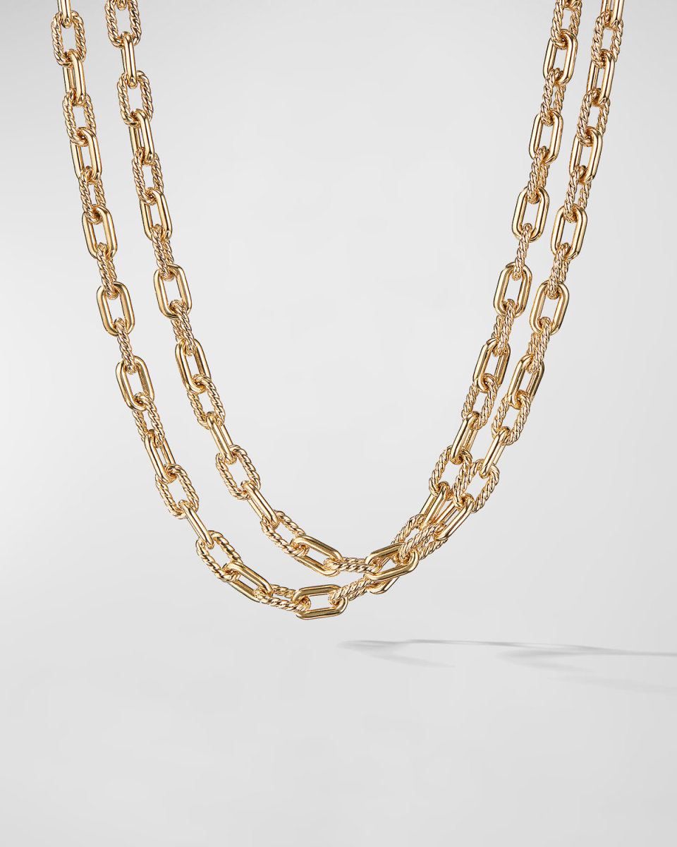 Madison Bold Chain Link Necklace in 18K Gold, 6mm, 36"L