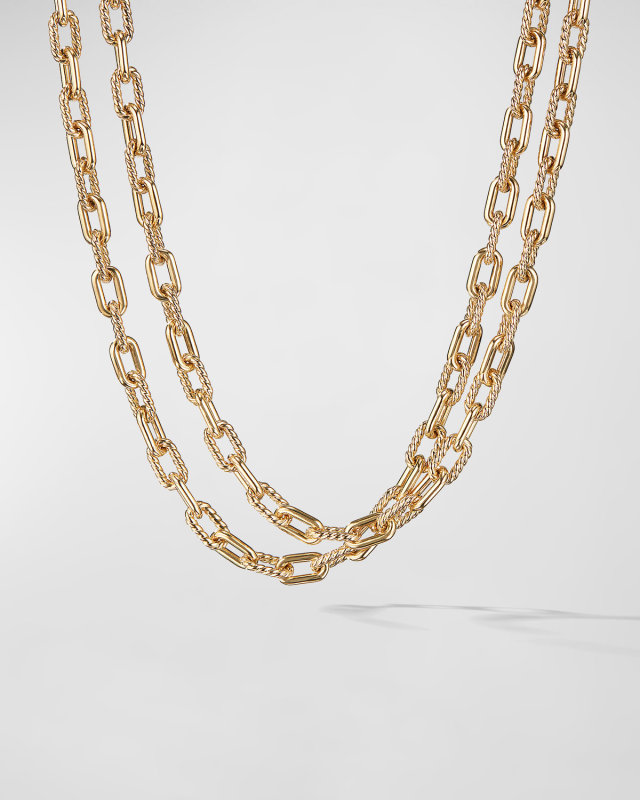 Madison Bold Chain Link Necklace in 18K Gold, 6mm, 36"L