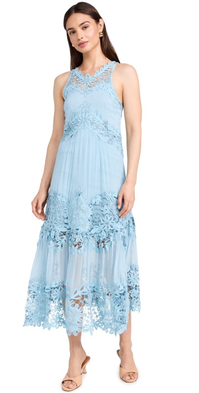 Sea Bente Embroidery Tank Dress Sky