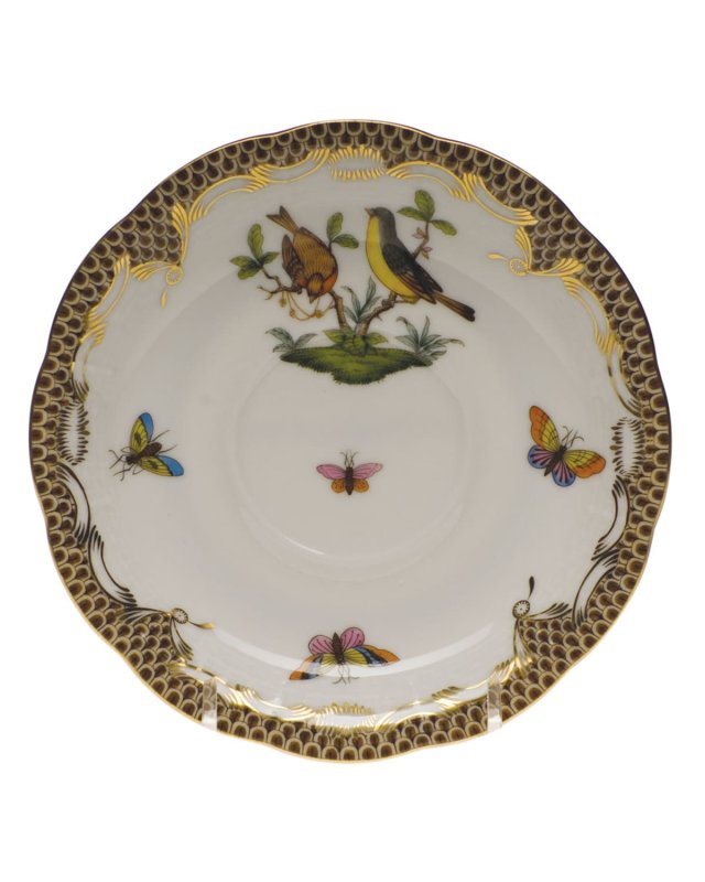 Rothschild Bird Brown Motif 07 Tea Saucer