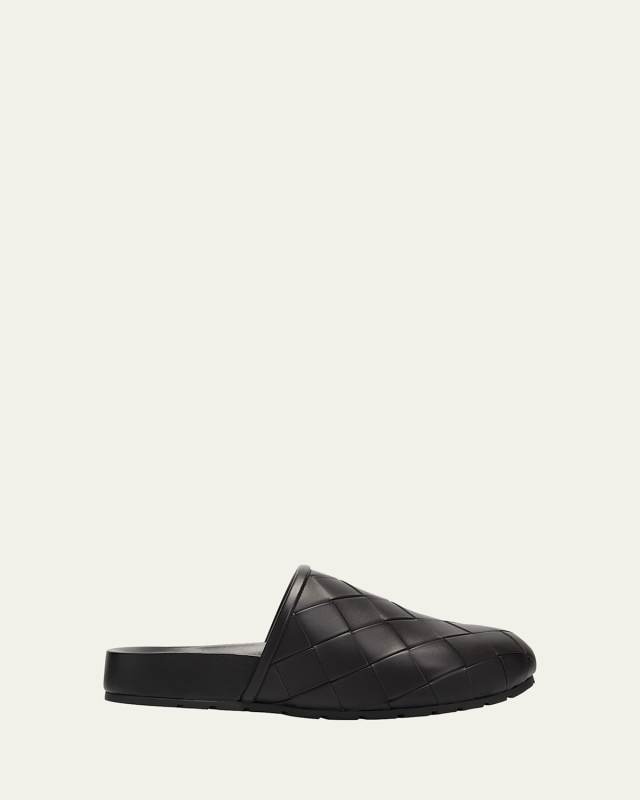 Reggie Woven Leather Slipper Mules