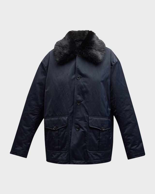 Blaise Faux Fur Collar Nylon Parka
