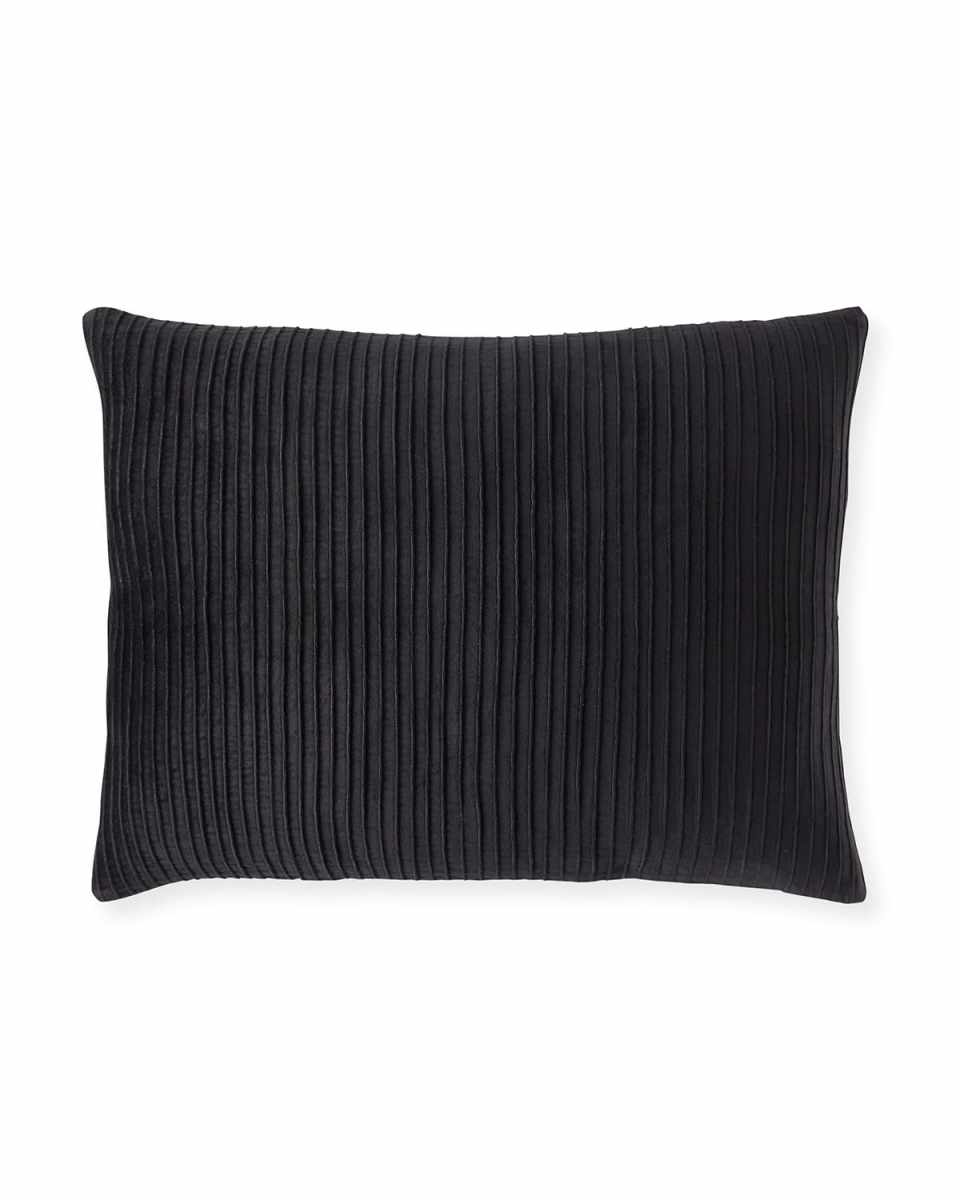 Nuevo Velvet Pleat King Sham, 20x36"