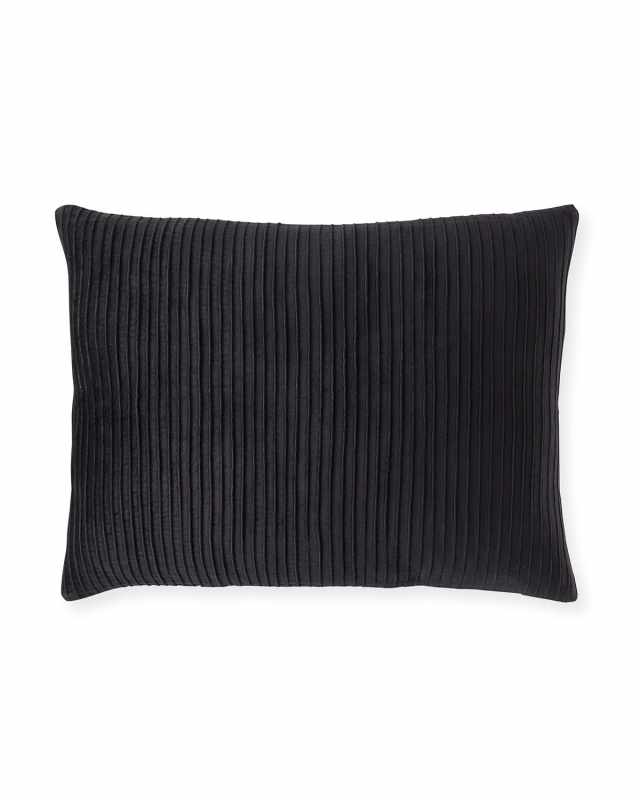 Nuevo Velvet Pleat King Sham, 20x36"