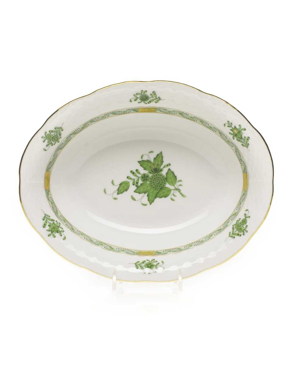 Chinese Bouquet Oval Vegetable Serving Bowl