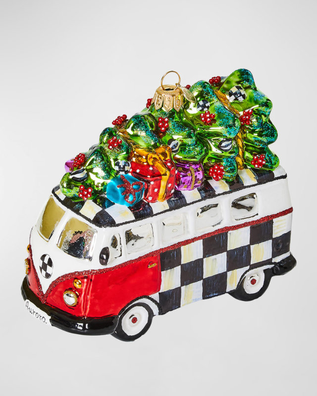 2024 Retro Van Glass Ornament