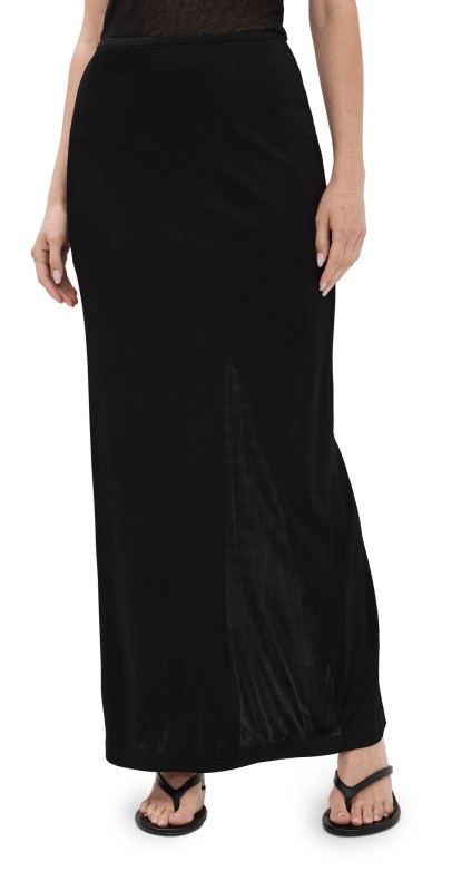 Helmut Lang Fluid Jersey Skirt Black