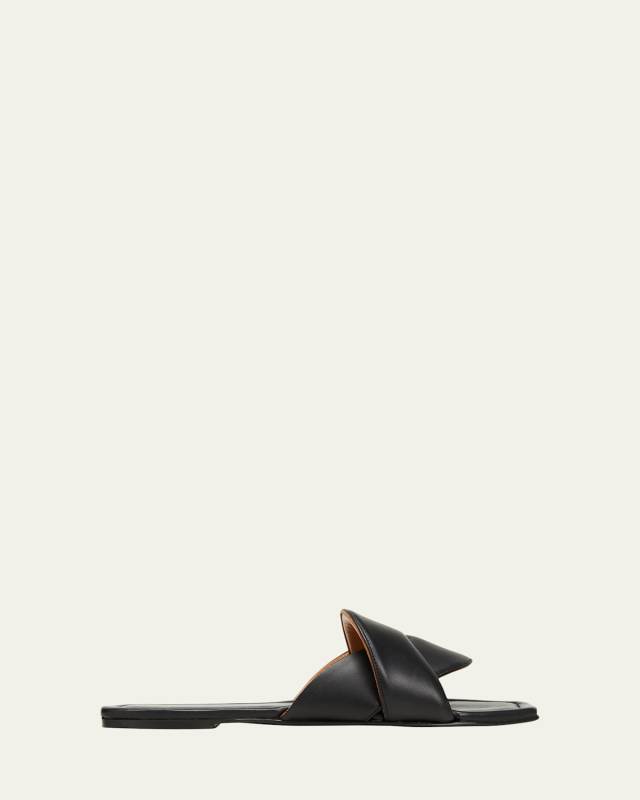 Capurso Twisted Leather Flat Sandals