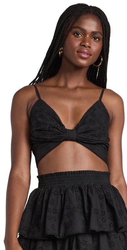 Hill House Home The Eyelet Celine Top Black