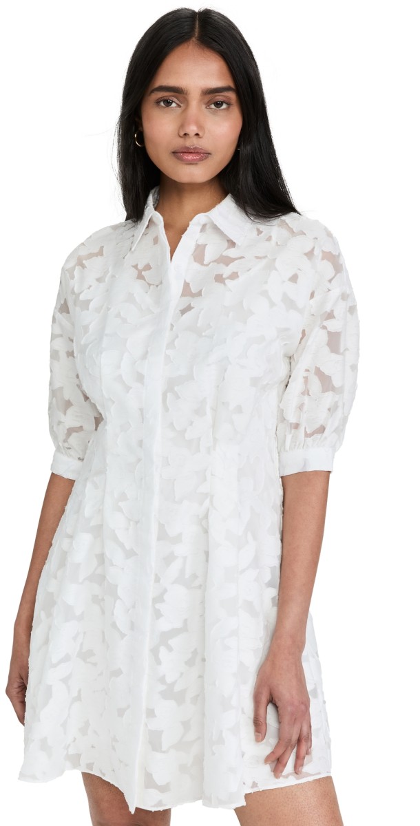 Club Monaco Scupltural Slv Dress White