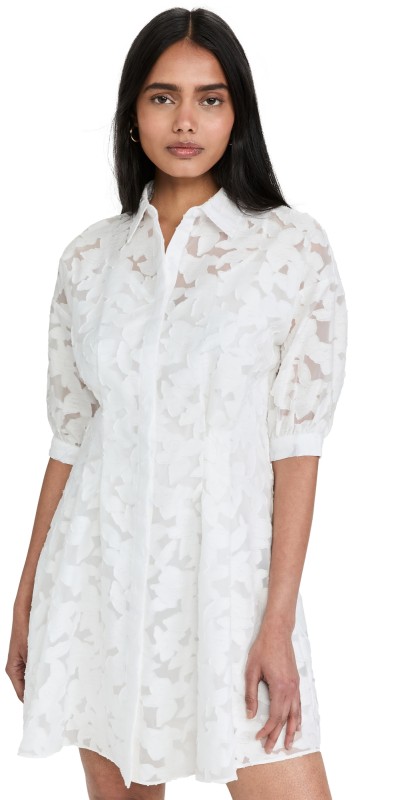 Club Monaco Scupltural Slv Dress White