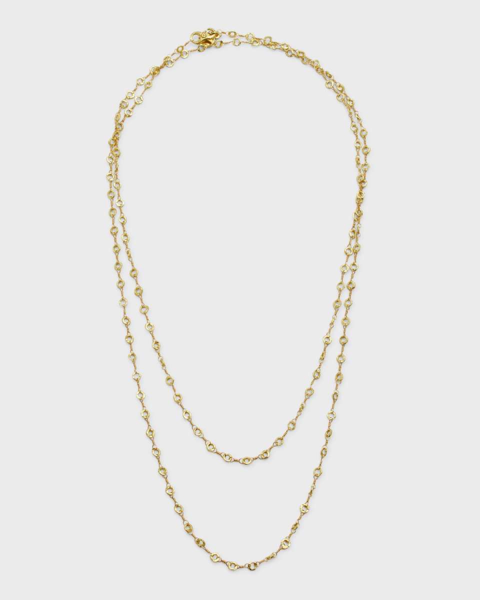 Small Carved Opera Chain Necklace, 42"