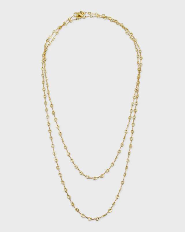 Small Carved Opera Chain Necklace, 42"