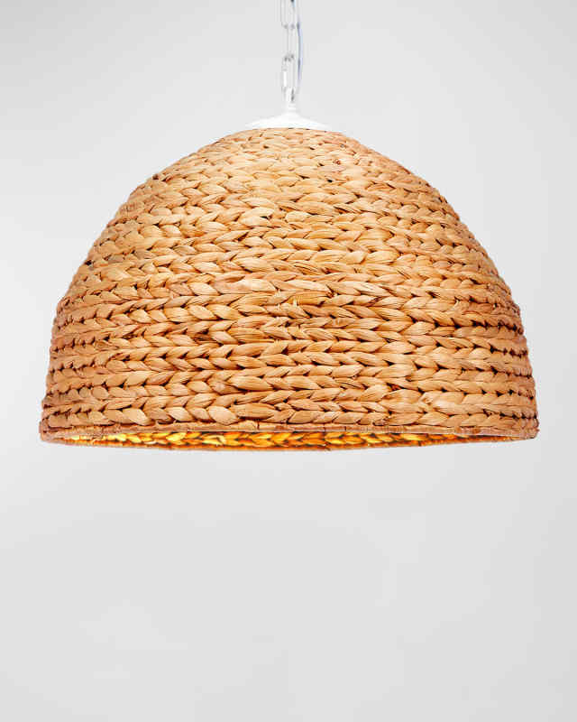 Woven Water Hyacinth Maris Pendant Light
