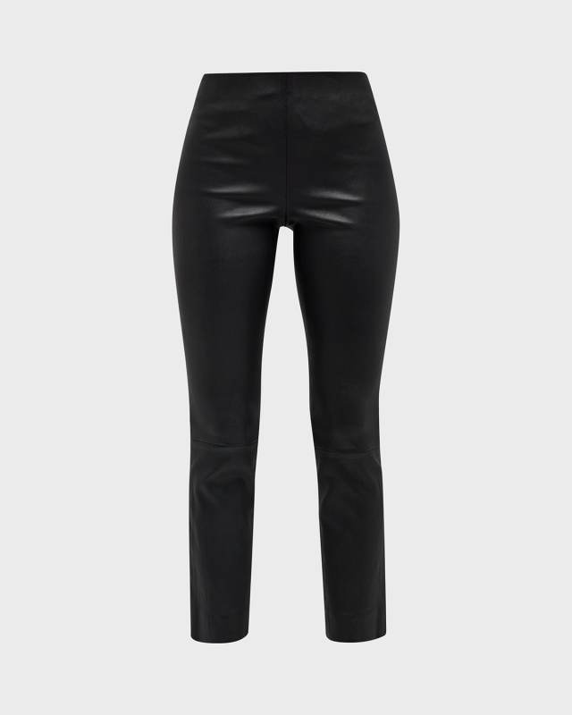 Cropped Leather Leggings