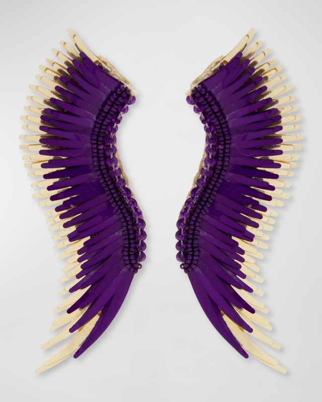 Madeline Gameday Earrings, Purple/Gold