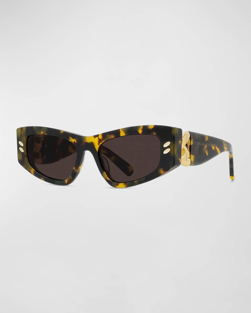 Chain Acetate Cat-Eye Sunglasses