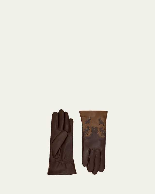 Lambskin Patterned Gloves