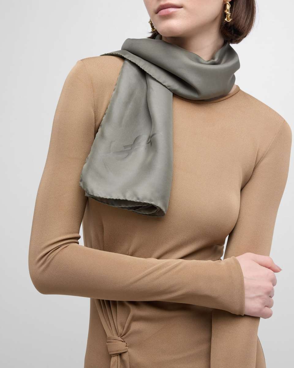YSL Charmeuse Silk Scarf