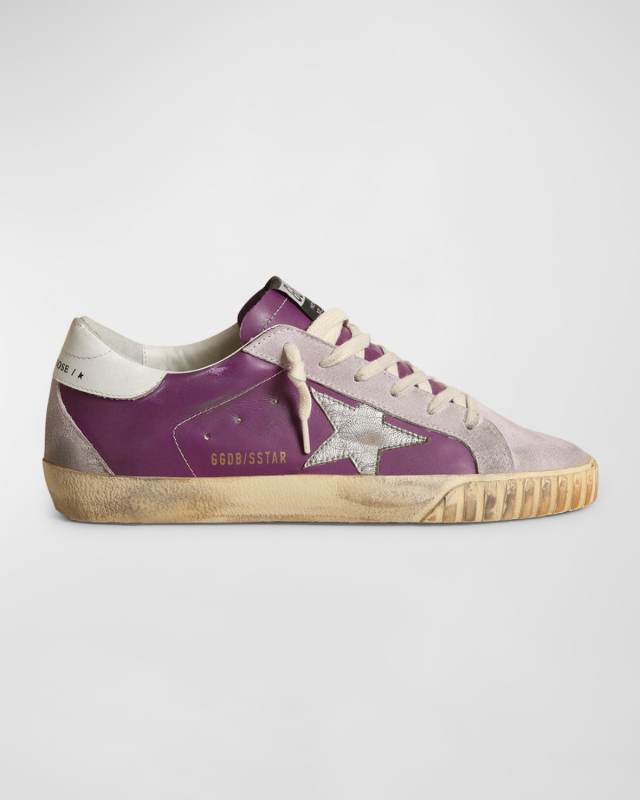 Super Star Mix Leather Low-Top Sneakers