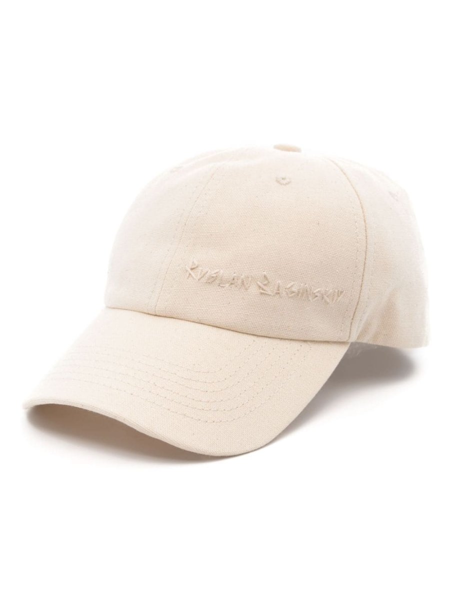 logo-embroidered canvas cap