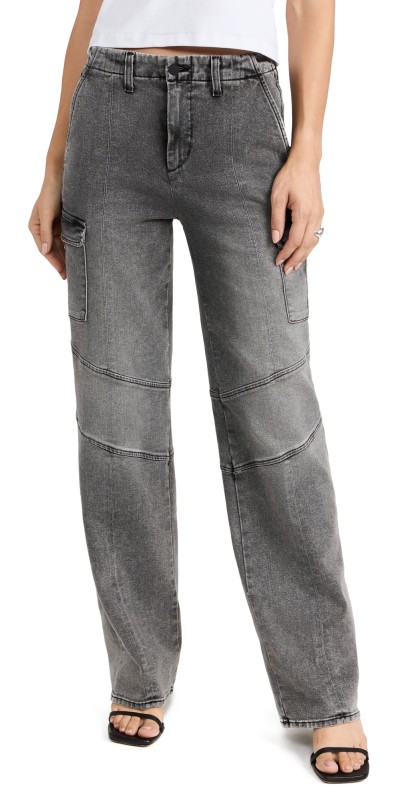 L'AGENCE Brooklyn High Rise Utility Wide Leg Jeans Magnesite