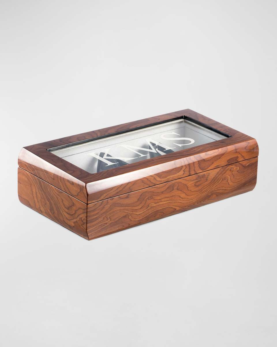Men's Personalized Wooden Eyeglass Storage Case