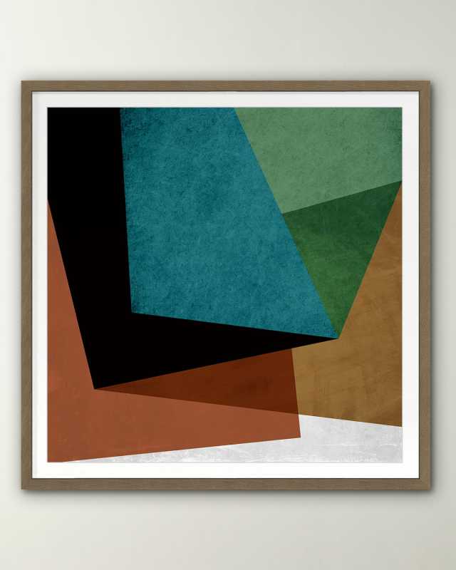 Fractured Abstract 13' Digital Print Wall Art by THE Studio