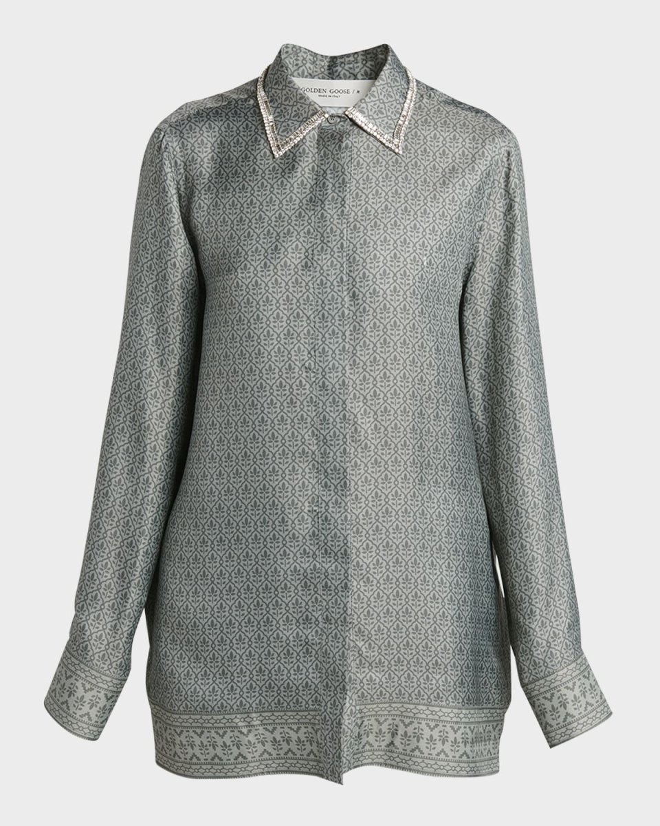 Journey Printed Long-Sleeve Pajama Shirt