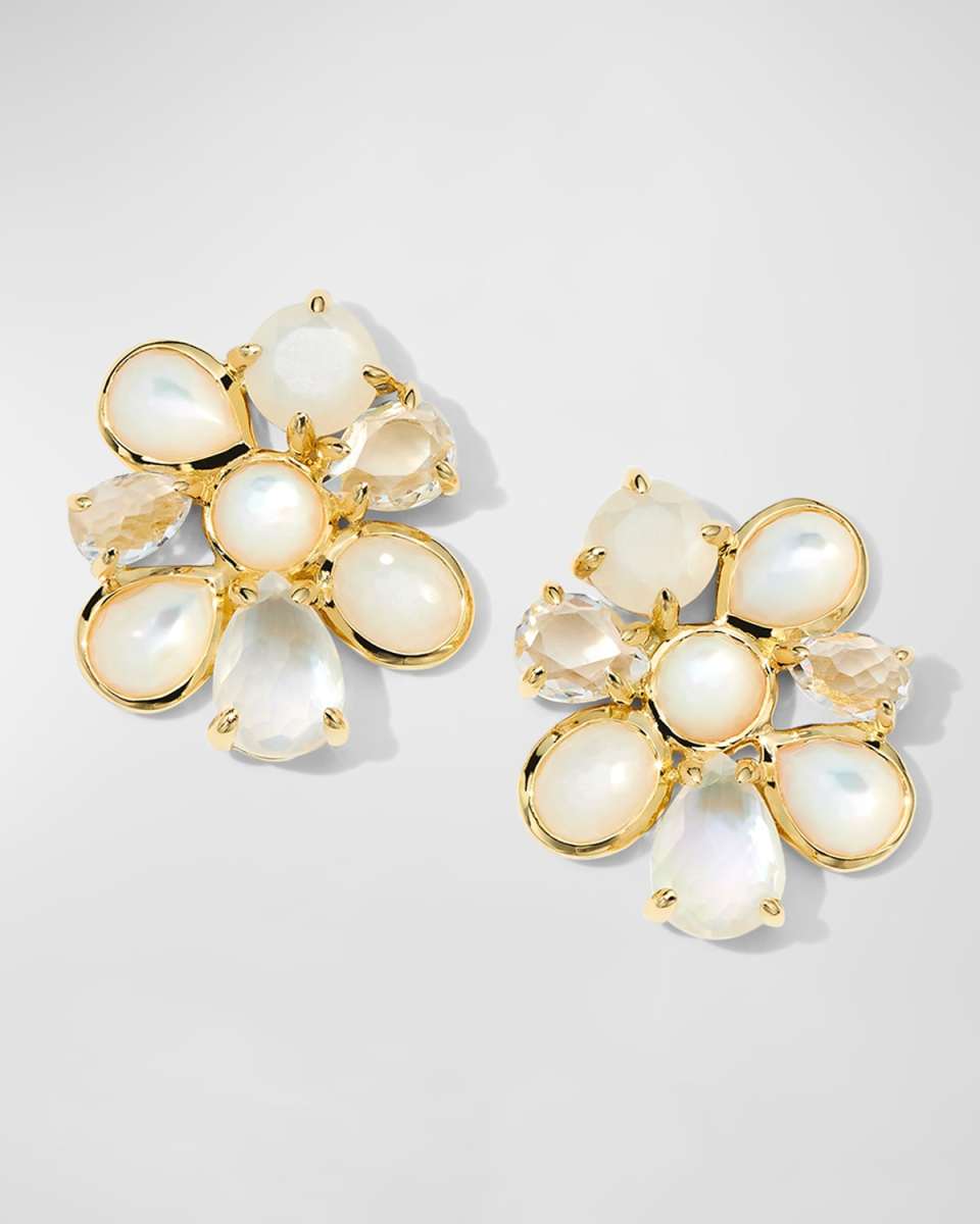 18K Rock Candy Small 8-Stone Cluster Earrings