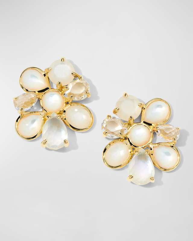 18K Rock Candy Small 8-Stone Cluster Earrings