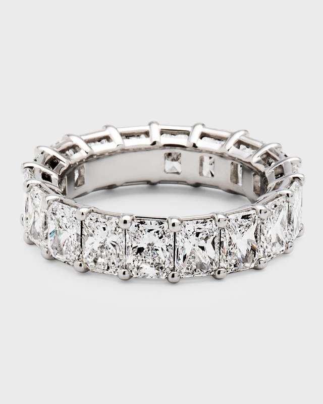 Platinum Radiant FG/VS Diamond Eternity Band, Size 6, 7.38tcw