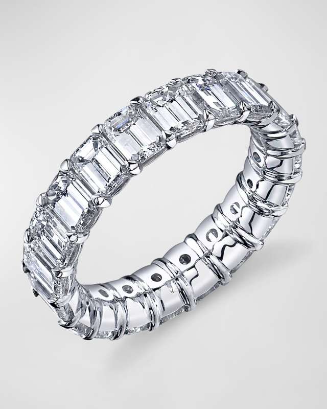 Large Eternity Band with Emerald Cut Diamonds, 11.25ct
