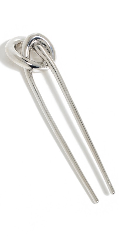LELET NY Glossy Top Knot Pin Rhodium